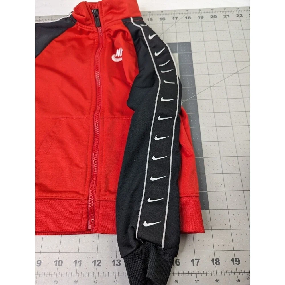 Nike Toddler Jacket Red Black Sz 4T Polyester